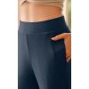 imageODODOS Womens Modal Soft Mini Flared Pants with Pockets High Waist PullOn Casual Lounge Pants2931quot InseamNavy