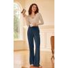 imageODODOS Womens Modal Soft Mini Flared Pants with Pockets High Waist PullOn Casual Lounge Pants2931quot InseamNavy