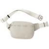 imageODODOS 2L Belt Bag for Women Men Crossbody Fanny Packs with Adjustable Strap Waist Pouch for Workout Hiking Running Travel BeigeLight Grey