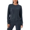 imageODODOS Modal Soft Raglan Long Sleeves Sweatshirts for Women Oversized Crew Neck Pullover TopsNavy