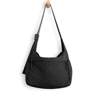 imageODODOS 20L Crossbody Tote Bag Large Capacity Lightweight Hobo Shoulder Sling Bags for Gym Shopping Beach TravelBlack