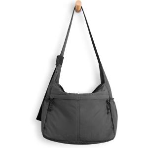 imageODODOS 20L Crossbody Tote Bag Large Capacity Lightweight Hobo Shoulder Sling Bags for Gym Shopping Beach TravelCharcoal