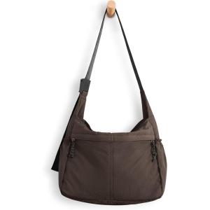 imageODODOS 20L Crossbody Tote Bag Large Capacity Lightweight Hobo Shoulder Sling Bags for Gym Shopping Beach TravelDark Brown