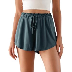 imageODODOS Modal Soft Lounge Shorts for Women Drawstring High Waist Casual Sleepwear Lightweight Cozy Pajama BottomDeep Teal Washed