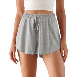 imageODODOS Modal Soft Lounge Shorts for Women Drawstring High Waist Casual Sleepwear Lightweight Cozy Pajama BottomHeather Grey Washed