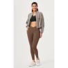 imageODODOS Buttery Soft Cross Waist Leggings with Pockets for Women ODCLOUD 25quot  28quot Crossover Lounge Yoga PantsBrunette