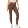 imageODODOS Buttery Soft Cross Waist Leggings with Pockets for Women ODCLOUD 25quot  28quot Crossover Lounge Yoga PantsBrunette