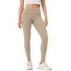 imageODODOS Buttery Soft Cross Waist Leggings with Pockets for Women ODCLOUD 25quot  28quot Crossover Lounge Yoga PantsShaker Beige