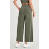 imageODODOS Modal Soft Wide Leg Cropped Pants for Women High Waist Casual Relaxed Pants with Pockets25 InseamDark Sage