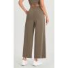 imageODODOS Modal Soft Wide Leg Cropped Pants for Women High Waist Casual Relaxed Pants with Pockets25 InseamEspresso