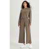 imageODODOS Modal Soft Wide Leg Cropped Pants for Women High Waist Casual Relaxed Pants with Pockets25 InseamEspresso