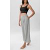 imageODODOS Modal Soft Wide Leg Cropped Pants for Women High Waist Casual Relaxed Pants with Pockets25 InseamHeather Grey