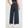 imageODODOS Modal Soft Wide Leg Cropped Pants for Women High Waist Casual Relaxed Pants with Pockets25 InseamNavy