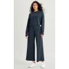 imageODODOS Modal Soft Wide Leg Cropped Pants for Women High Waist Casual Relaxed Pants with Pockets25 InseamNavy