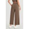 imageODODOS Modal Soft Wide Leg Cropped Pants for Women High Waist Casual Relaxed Pants with Pockets25 InseamNutria