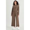 imageODODOS Modal Soft Wide Leg Cropped Pants for Women High Waist Casual Relaxed Pants with Pockets25 InseamNutria