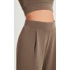 imageODODOS Modal Soft Wide Leg Cropped Pants for Women High Waist Casual Relaxed Pants with Pockets25 InseamNutria