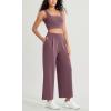 imageODODOS Modal Soft Wide Leg Cropped Pants for Women High Waist Casual Relaxed Pants with Pockets25 InseamTulipwood