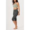 imageODODOS ODLEX 2Pack High Waist Knee Length Workout Capris for Women 14quot19quot Tummy Control Athletic Running Capri LeggingsBlackcharcoal