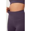 imageODODOS ODLEX 2Pack High Waist Knee Length Workout Capris for Women 14quot19quot Tummy Control Athletic Running Capri LeggingsBlackdark Purple