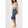 imageODODOS ODLEX 2Pack High Waist Knee Length Workout Capris for Women 14quot19quot Tummy Control Athletic Running Capri LeggingsBlackink Blue
