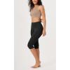 imageODODOS ODLEX 2Pack High Waist Knee Length Workout Capris for Women 14quot19quot Tummy Control Athletic Running Capri LeggingsBlackonyx Black Grey
