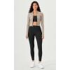 imageODODOS ODLEX High Waist 78 Length Workout Leggings for Women 25quot28quot Tummy Control Athletic Running LeggingsOnyx Black Grey