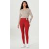 imageODODOS ODLEX High Waist 78 Length Workout Leggings for Women 25quot28quot Tummy Control Athletic Running LeggingsRed