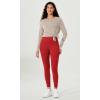 imageODODOS ODLEX High Waist 78 Length Workout Leggings for Women 25quot28quot Tummy Control Athletic Running LeggingsRed
