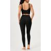 imageODODOS Womens Buttery Soft Cross Waist Leggings ODCLOUD 25quot  28quot Crossover Lounge Yoga PantsBlack
