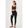 imageODODOS Womens Buttery Soft Cross Waist Leggings ODCLOUD 25quot  28quot Crossover Lounge Yoga PantsBlack