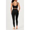 imageODODOS Womens Buttery Soft Cross Waist Leggings ODCLOUD 25quot  28quot Crossover Lounge Yoga PantsBlack