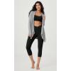 imageODODOS Womens Cross Waist Yoga Capris with Inner Pocket 19quot Inseam Gathered Crossover Workout Cropped Yoga PantsBlack