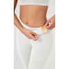 imageODODOS Womens Cross Waist Yoga Capris with Inner Pocket 19quot Inseam Gathered Crossover Workout Cropped Yoga PantsWhite