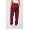 imageODODOS Womens Jogger Sweatpants Cotton French Terry High Waist Casual Lounge Pants with PocketsBurgundy