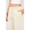 imageODODOS Womens Jogger Sweatpants Cotton French Terry High Waist Casual Lounge Pants with PocketsCream