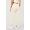 imageODODOS Womens Jogger Sweatpants Cotton French Terry High Waist Casual Lounge Pants with PocketsCream