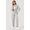 imageODODOS Womens Jogger Sweatpants Cotton French Terry High Waist Casual Lounge Pants with PocketsHeather Grey