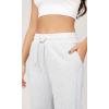 imageODODOS Womens Jogger Sweatpants Cotton French Terry High Waist Casual Lounge Pants with PocketsHeather White