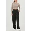 imageODODOS Womens Modal Soft Classic Pants Mid Rise PullOn Lounge Casual Work Pants with PocketsBlack