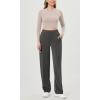 imageODODOS Womens Modal Soft Classic Pants Mid Rise PullOn Lounge Casual Work Pants with PocketsCharcoal