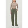 imageODODOS Womens Modal Soft Classic Pants Mid Rise PullOn Lounge Casual Work Pants with PocketsDark Sage