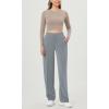 imageODODOS Womens Modal Soft Classic Pants Mid Rise PullOn Lounge Casual Work Pants with PocketsGrey Blue