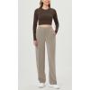 imageODODOS Womens Modal Soft Classic Pants Mid Rise PullOn Lounge Casual Work Pants with PocketsKhaki