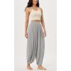 imageODODOS Womens Wide Leg Pants with Pockets Lightweight Loose Draped Casual Palazzo Lounge Pajama Harem PantsHeather Gray