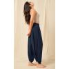 imageODODOS Womens Wide Leg Pants with Pockets Lightweight Loose Draped Casual Palazzo Lounge Pajama Harem PantsMidnight
