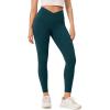 imageODODOS Buttery Soft Cross Waist Leggings with Pockets for Women ODCLOUD 25quot  28quot Crossover Lounge Yoga PantsForest Teal