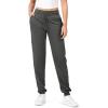 imageODODOS Womens Jogger Sweatpants Cotton French Terry High Waist Casual Lounge Pants with PocketsCharcoal
