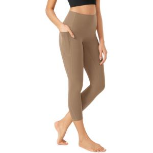 imageODODOS ODCLOUD Buttery Soft Lounge Yoga Leggings with Pockets for Women 23quot  25quot 28quot High Waist Yoga PantsLight Brown
