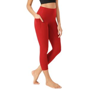 imageODODOS ODCLOUD Buttery Soft Lounge Yoga Leggings with Pockets for Women 23quot  25quot 28quot High Waist Yoga PantsRed